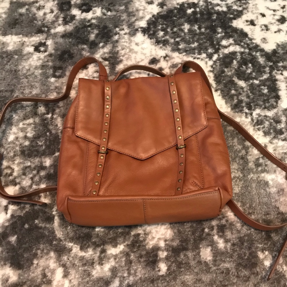 Lucky brand leather backpack nwot